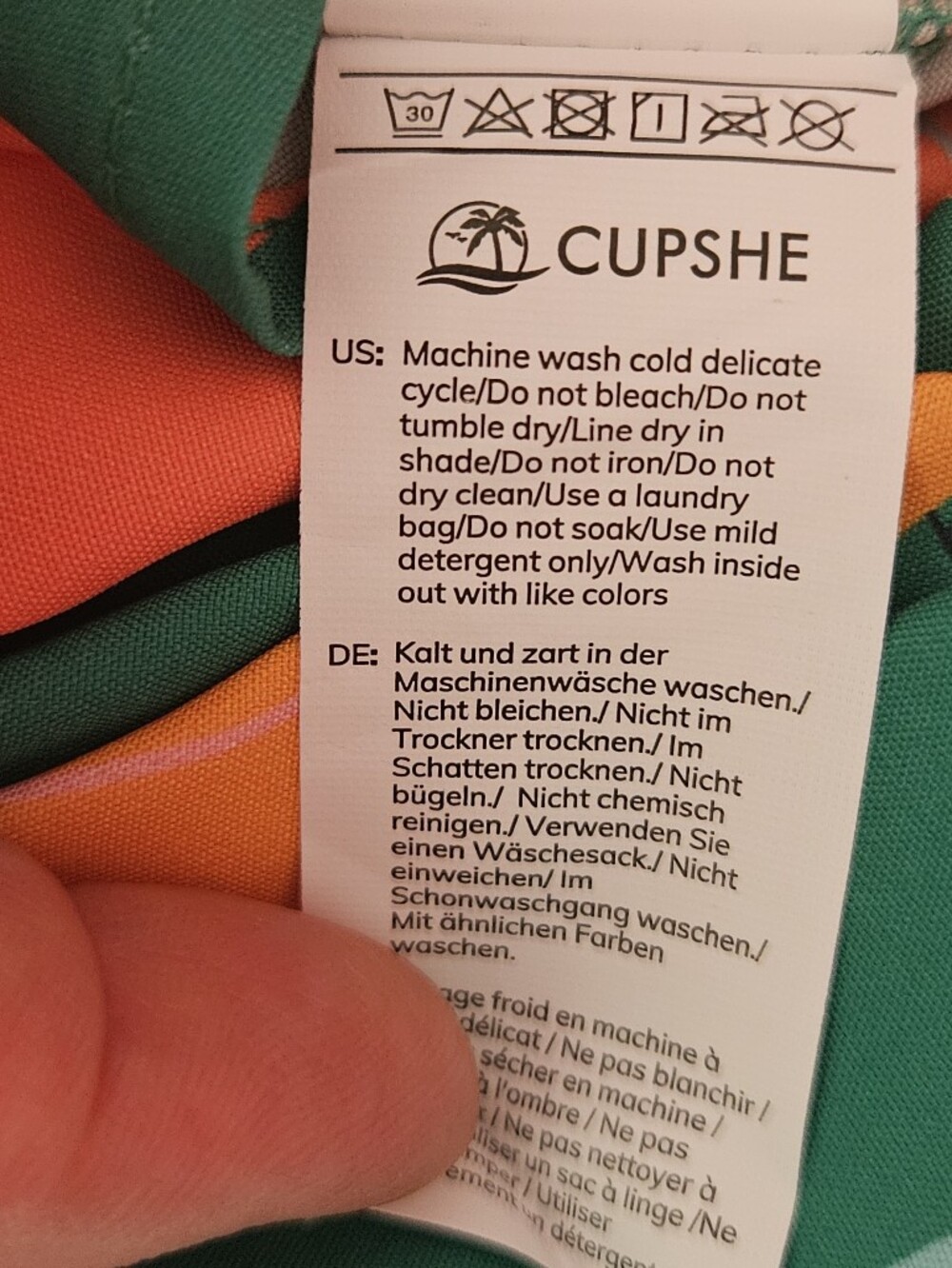 Cupshe Green Vibrant Tropics Swim Cover Up Dress, Medium - Picture 7 of 10